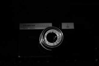 black and silver camera lens