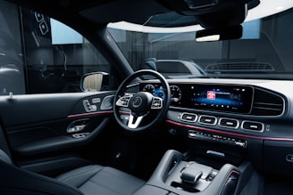 black and gray car interior