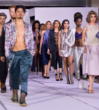 Models displaying the latest fashion trends on stage.