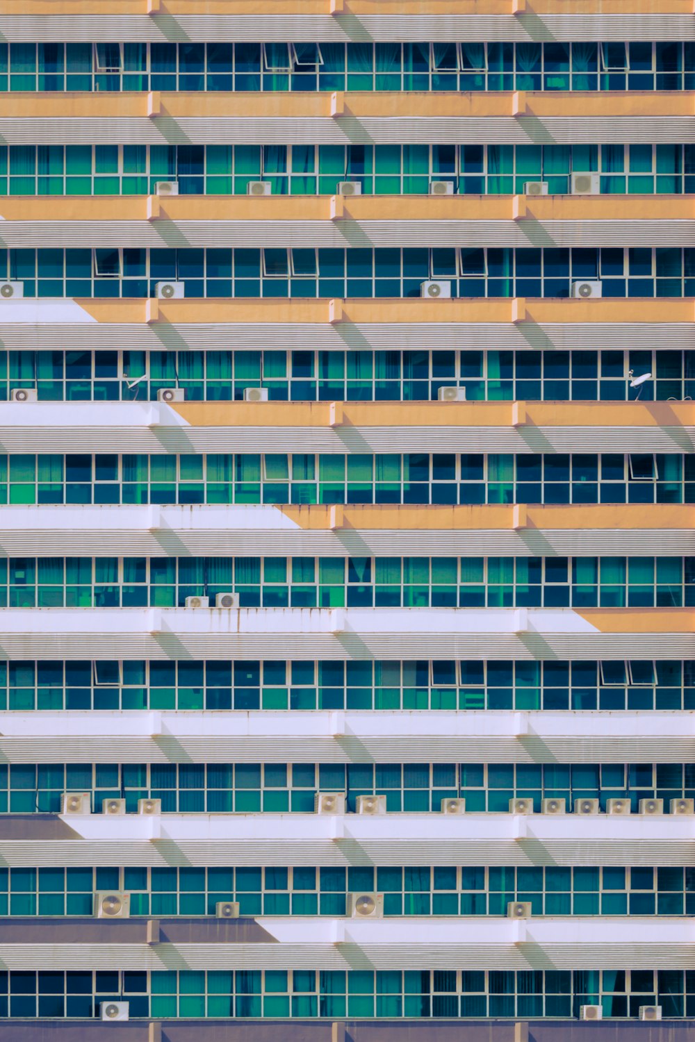 white and blue concrete building