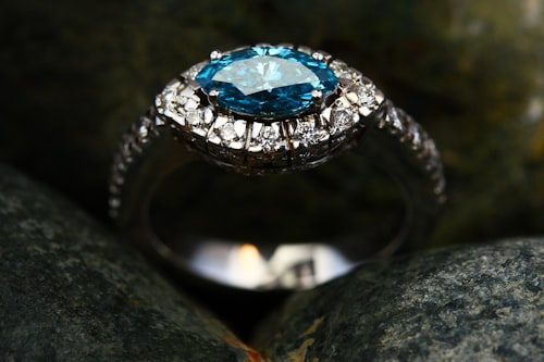 Rings — model wearing an engagement ring