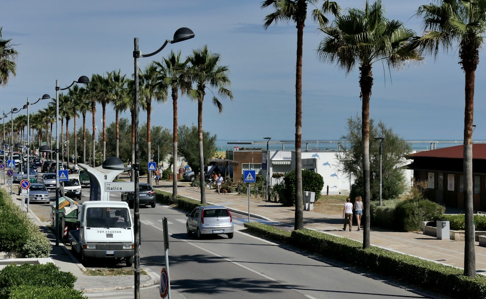 auto parcheggiate sul ciglio della strada durante il giorno