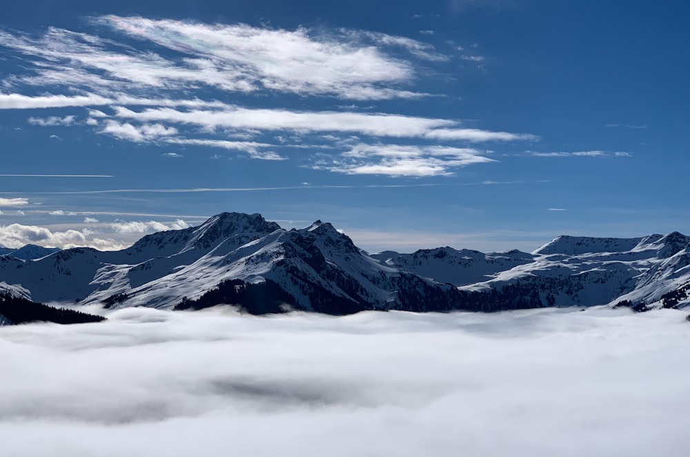 snow covered mountain under blue sky during daytime