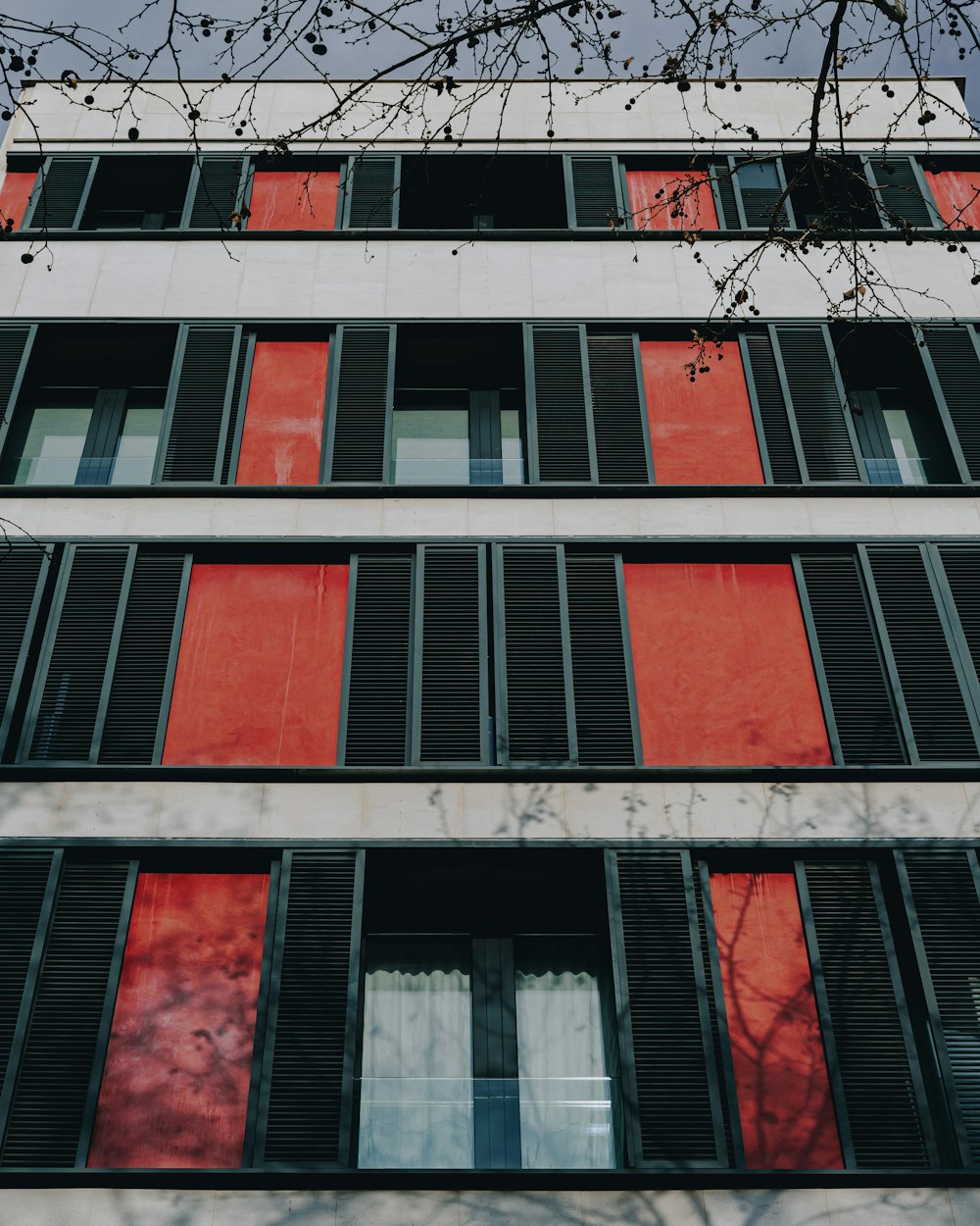 red and black concrete building