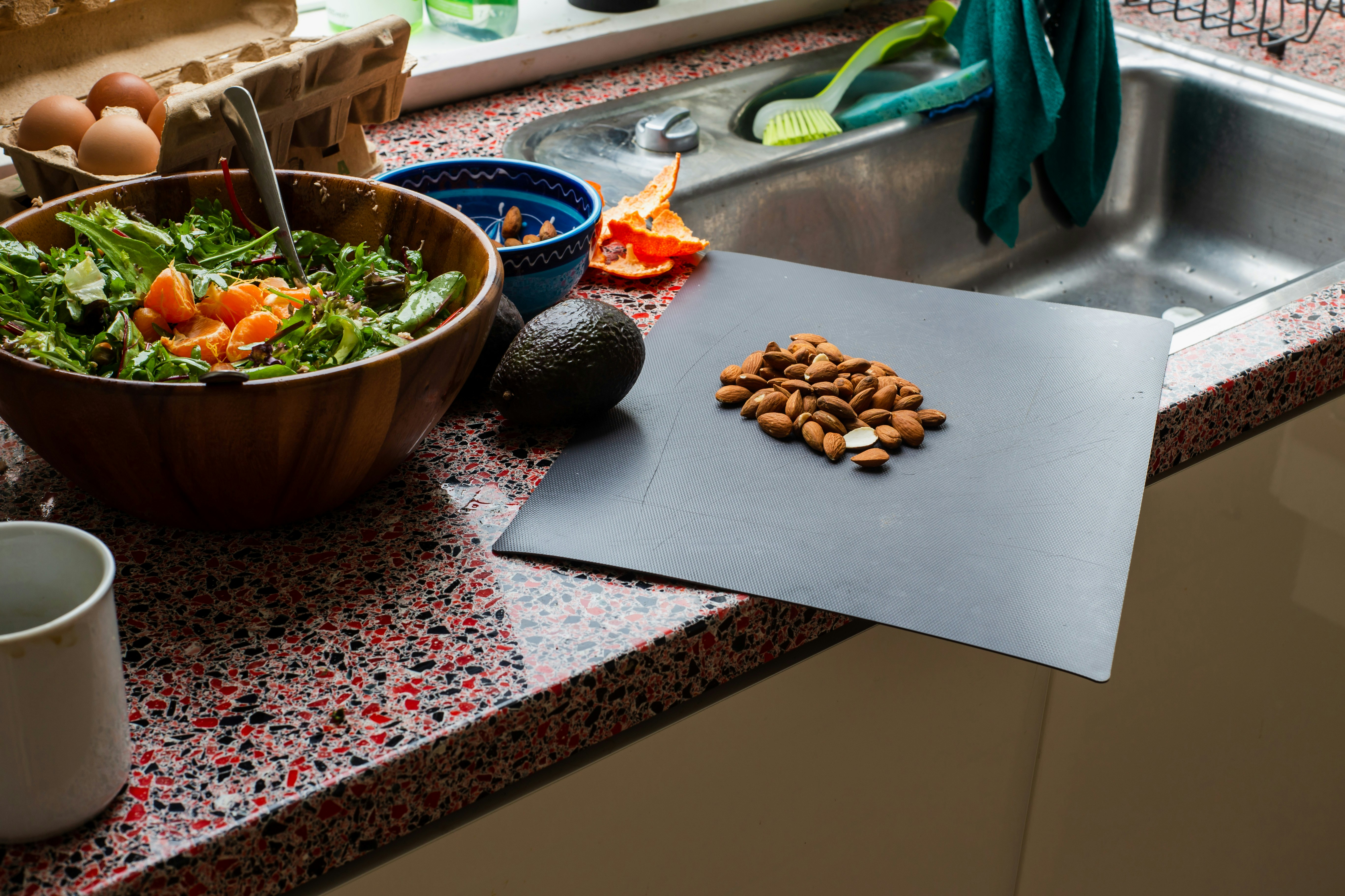 Plant-based Meals In A Kitchen Setting With Lentils And Beans On A Countertop