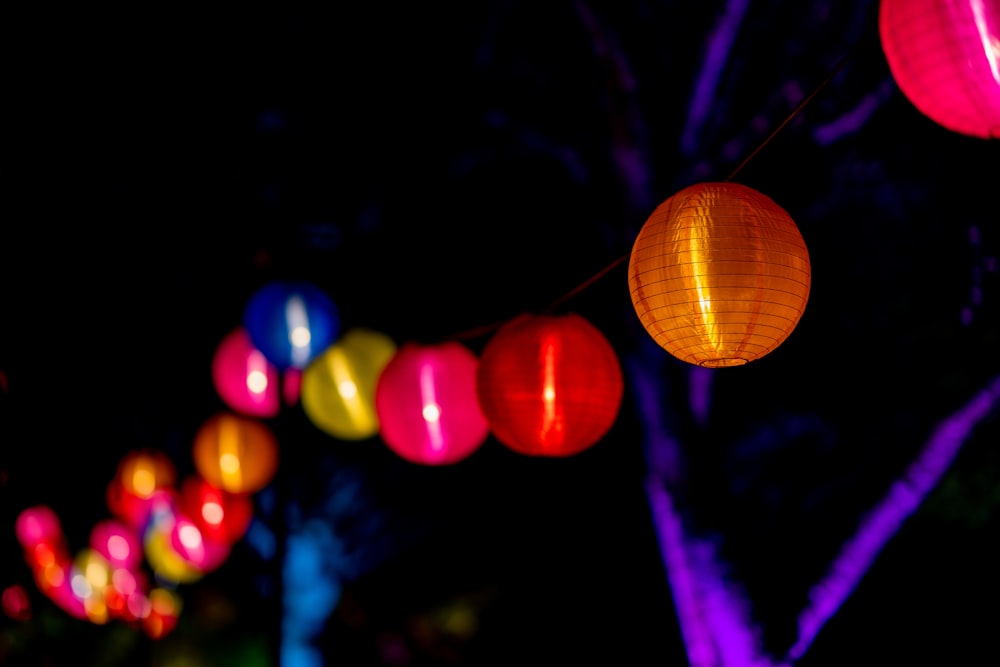 red and yellow paper lantern