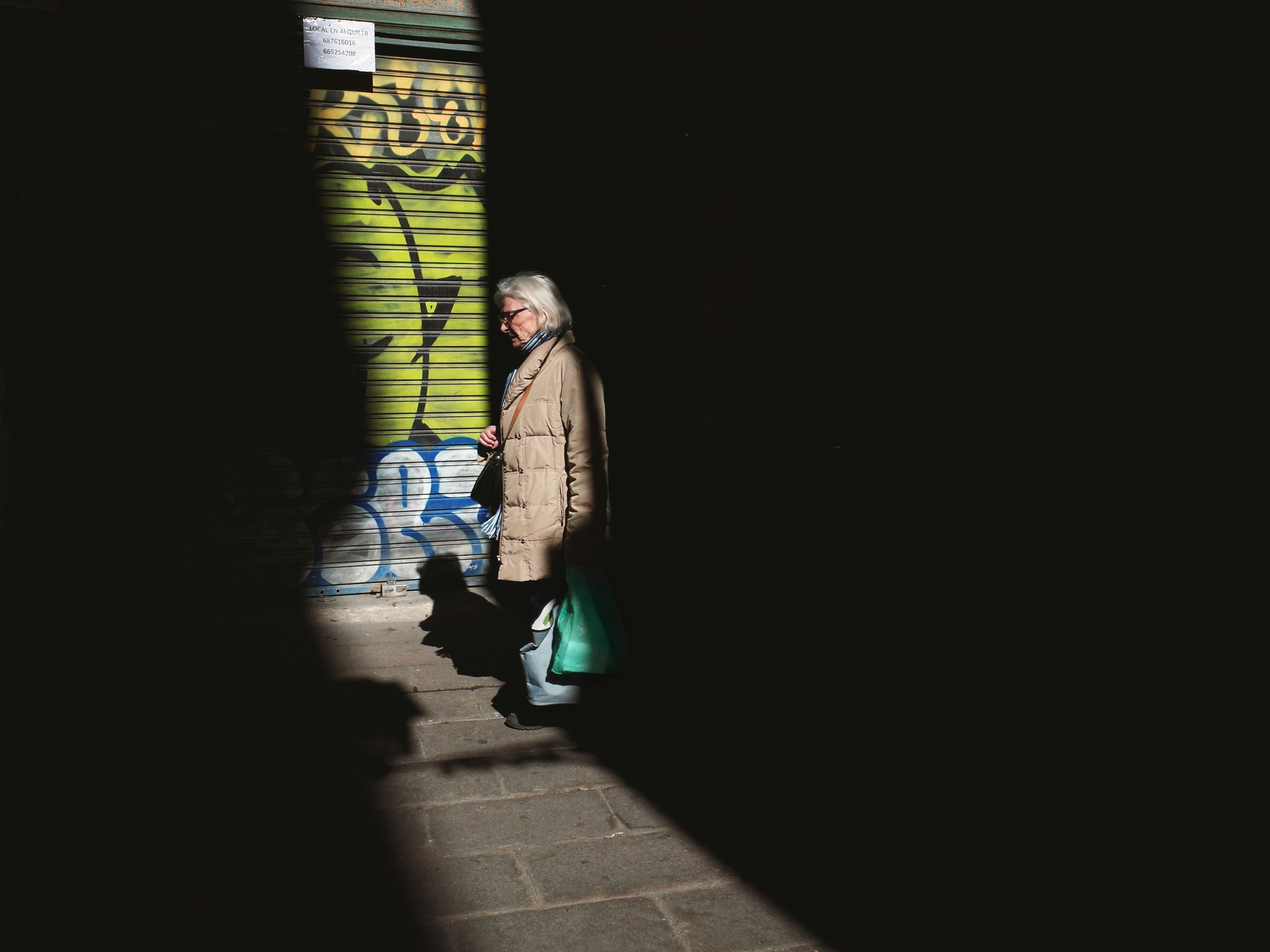 Woman walking in Barcelona