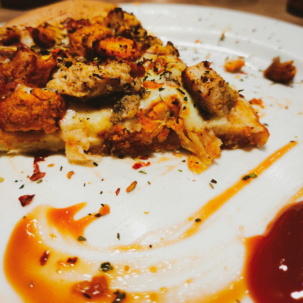 cooked food on white ceramic plate