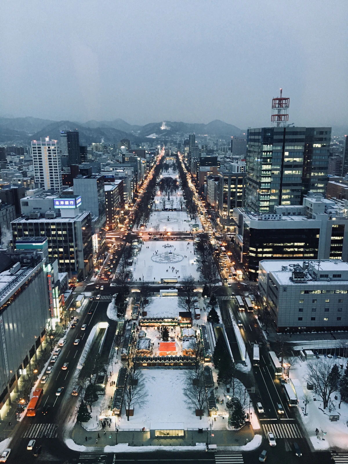 札幌・大通公園エリアの夜景
