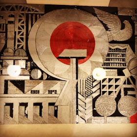 Abstract art symbolizing the balance between ethics and business success.