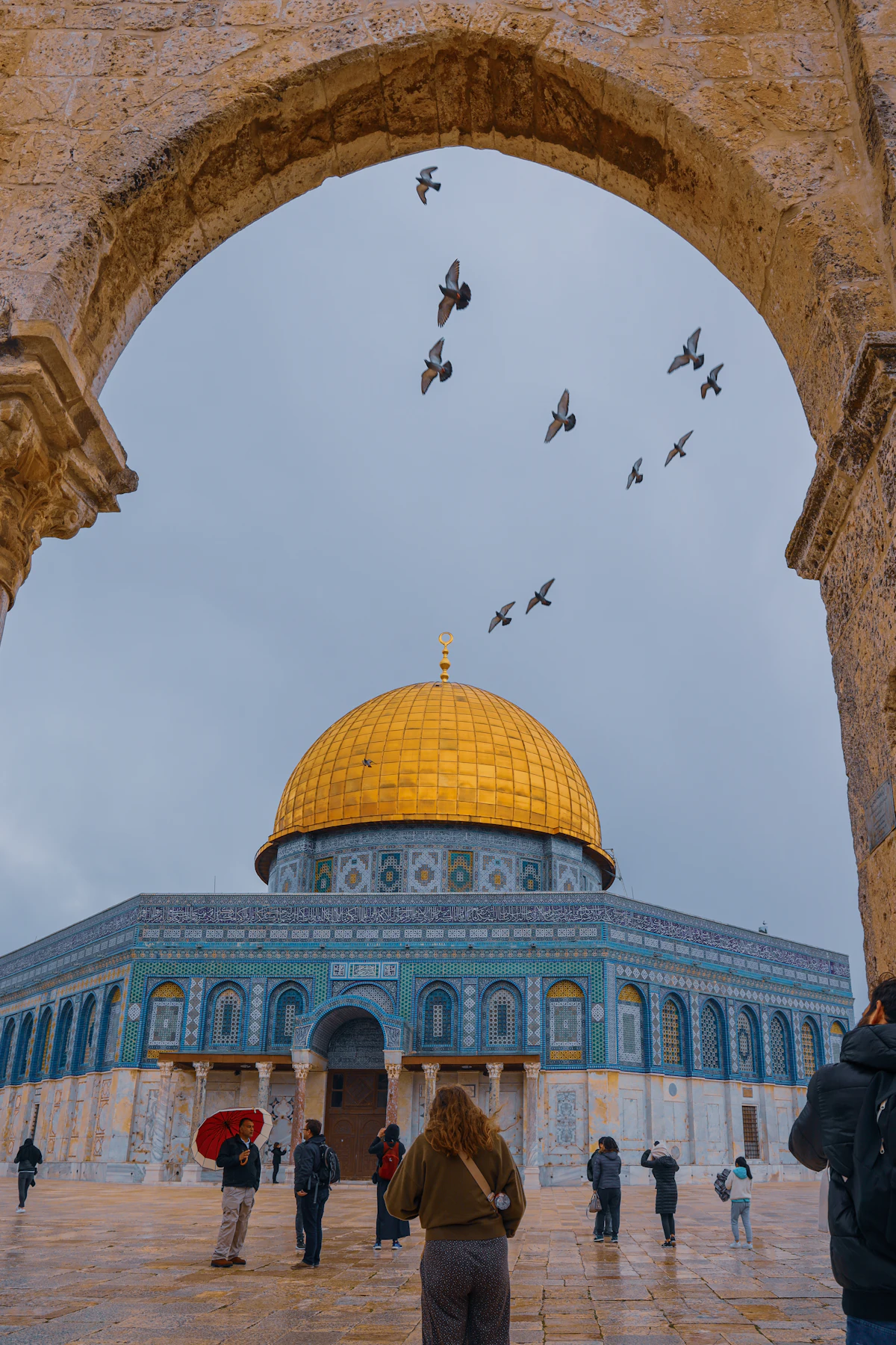 Domo da Rocha em Jerusalém com sua cúpula dourada