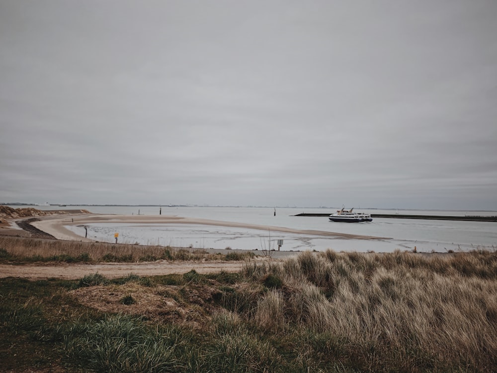 weißes und schwarzes Boot tagsüber an der Küste