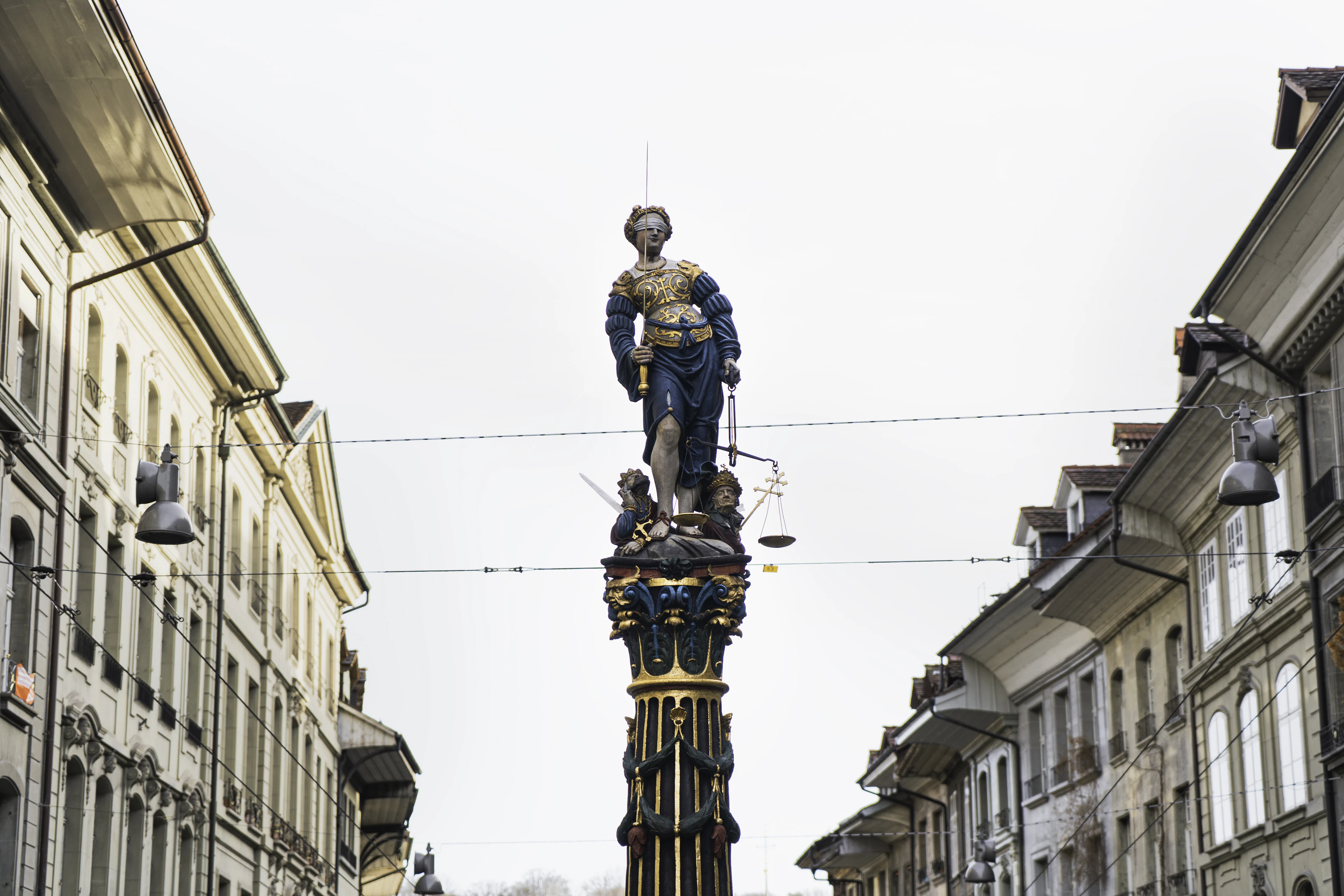 The Gerechtigkeitsbrunnen (Justice fountain) on Gerechtigkeitsgasse