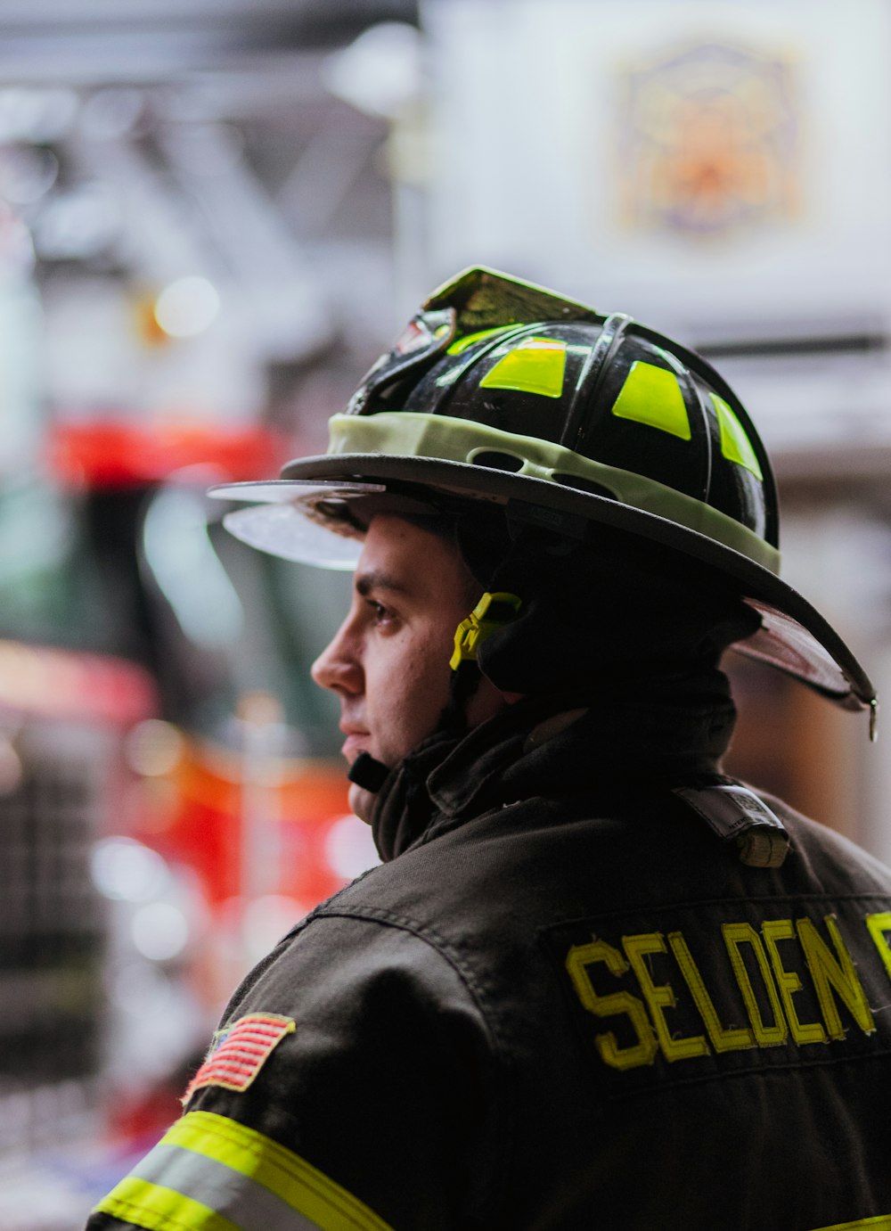 man in black helmet and black jacket