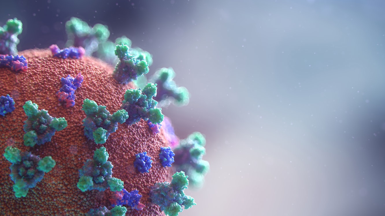 Microscopic view of Covid-19 Virus
