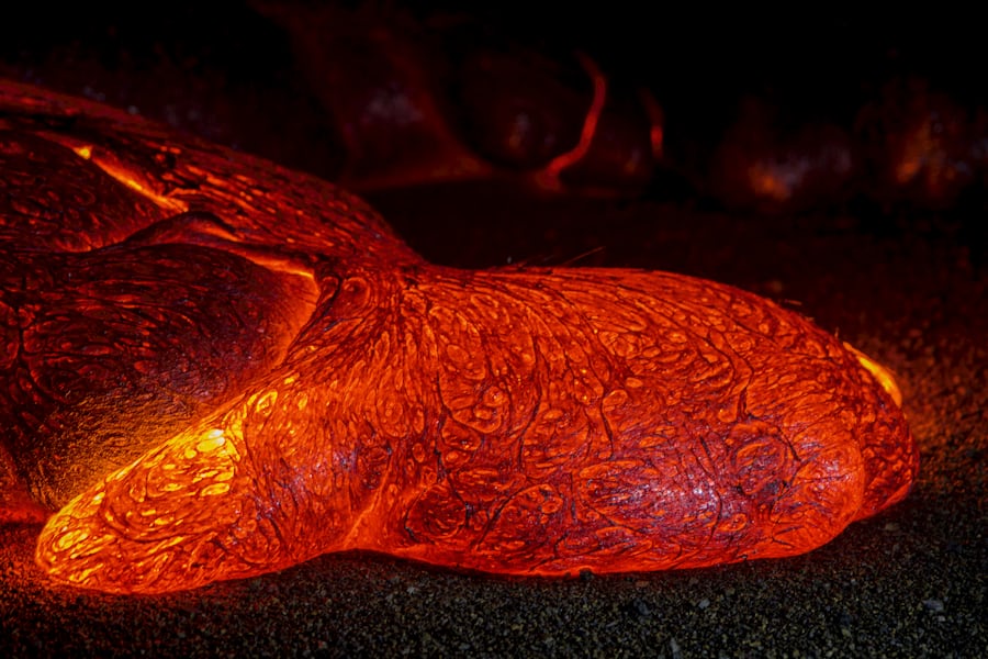 Lava flow at Mount Nyiragongo in DRC (Pierre-Yves Burgi via Unsplash)