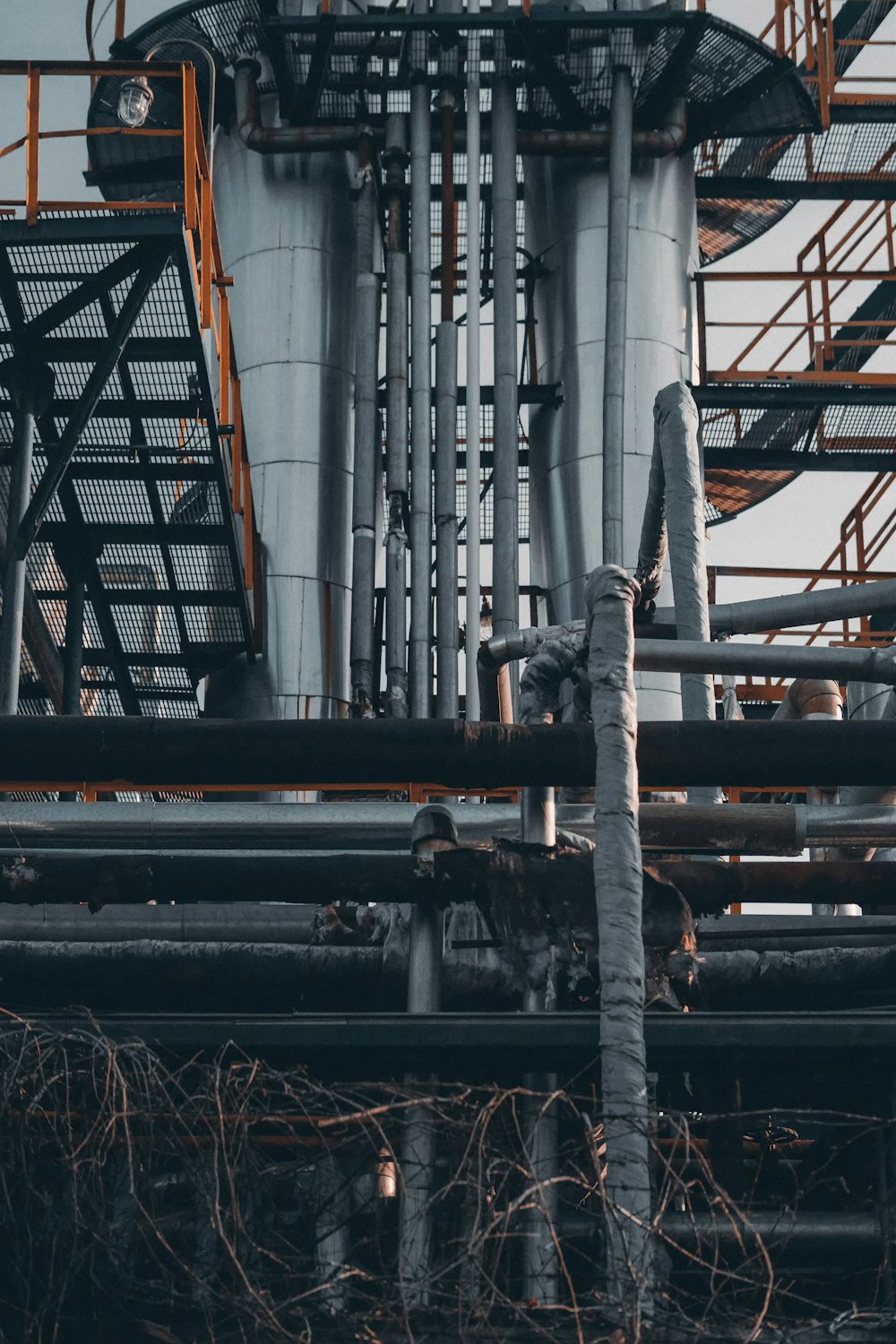 red and gray metal frame