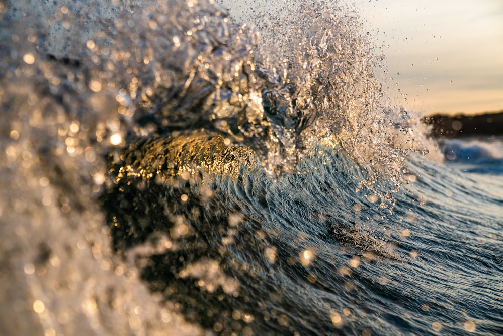 water splash on brown sand