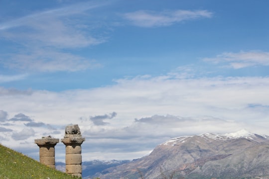 brown and white mountains under white clouds and blue sky during daytime in Adiyaman Turkey