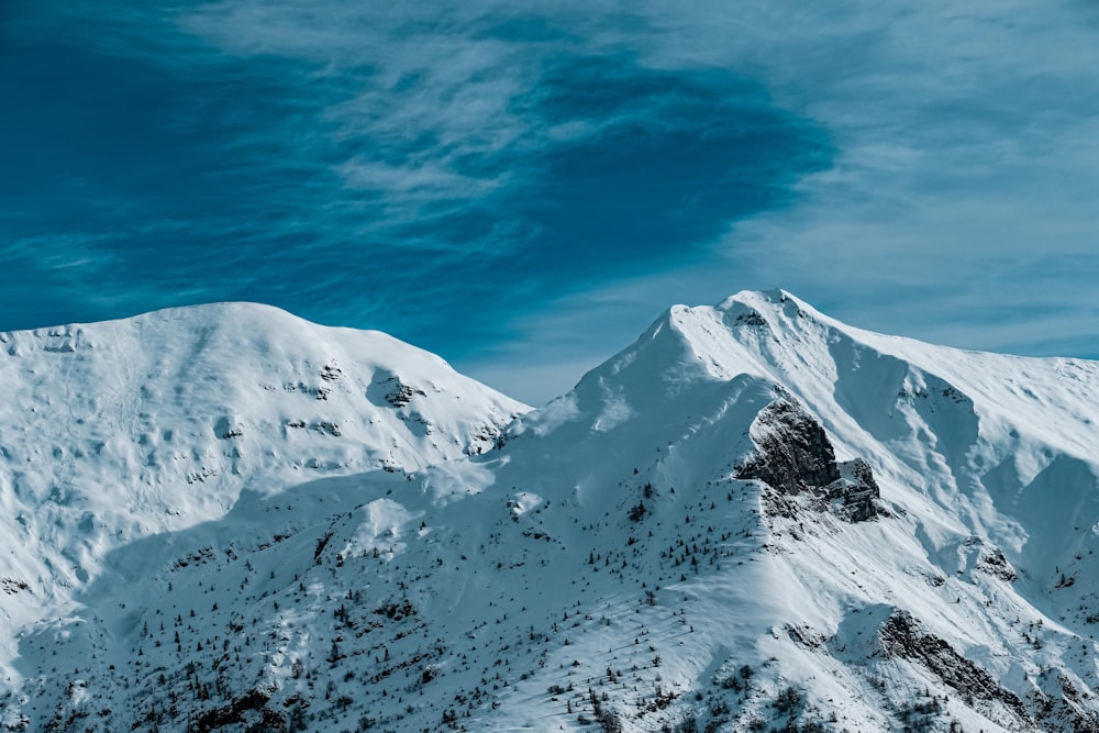 snow covered mountain under blue sky during daytime