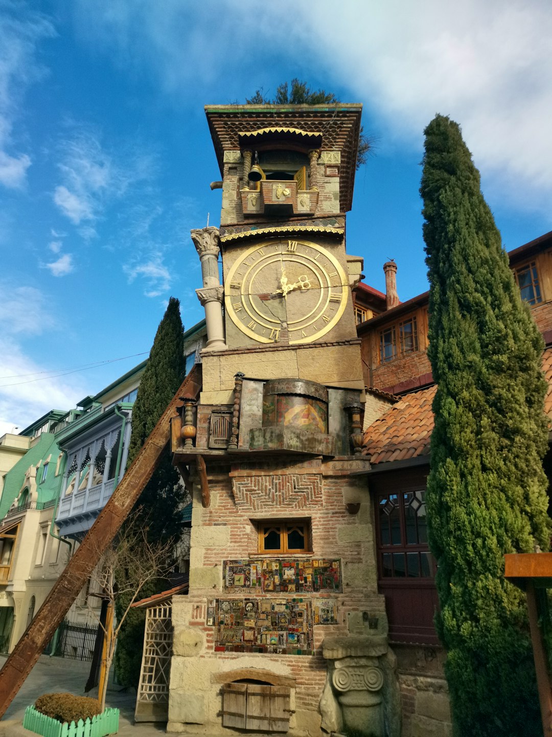 brown concrete building with clock tower