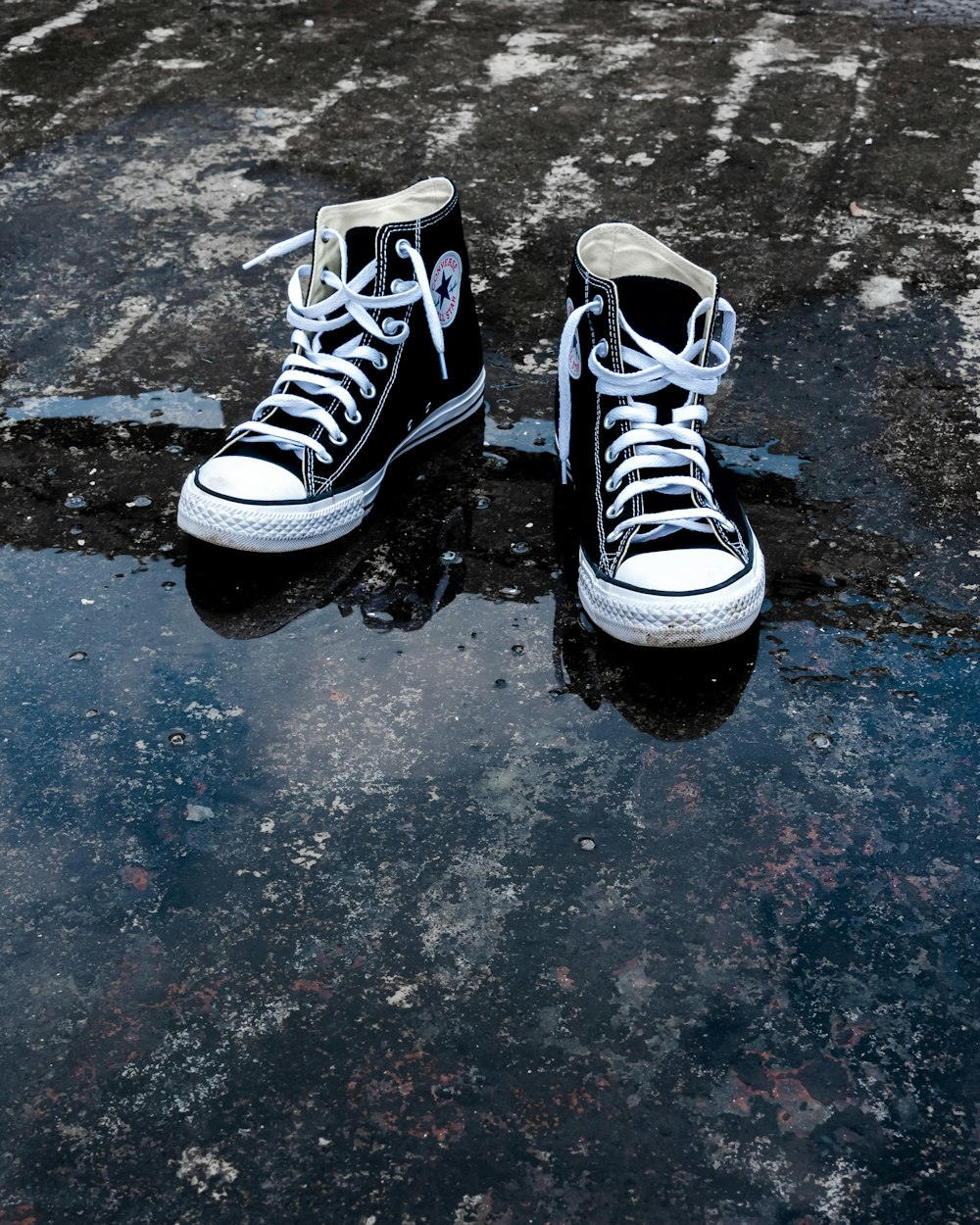 Converse All Star montantes noires et blanches