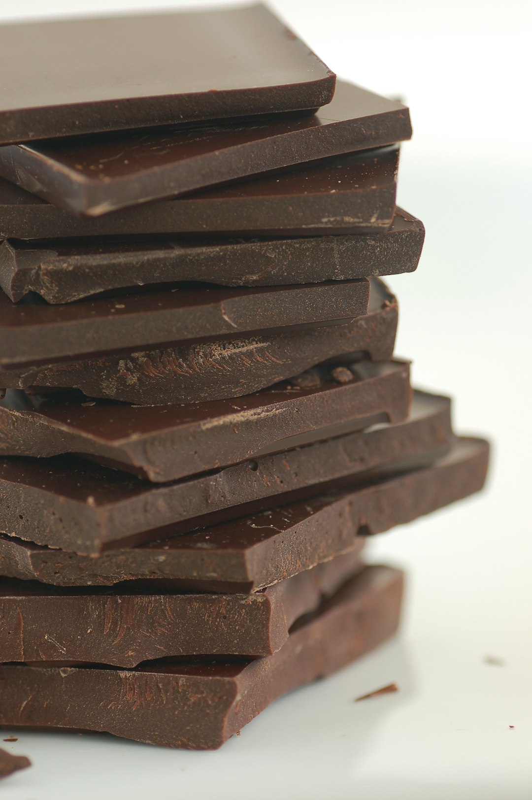 Bars of delicious chocolate stacked up