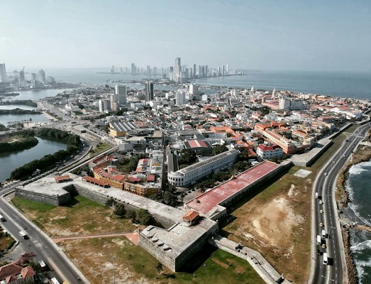 Aerial view of city buildings during daytime — Cartagena, Colombia