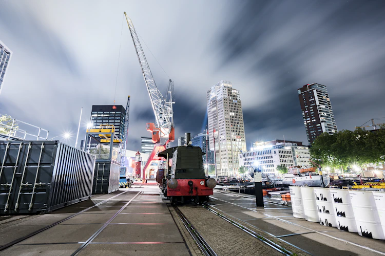 Rail freight at Rotterdam terminal
