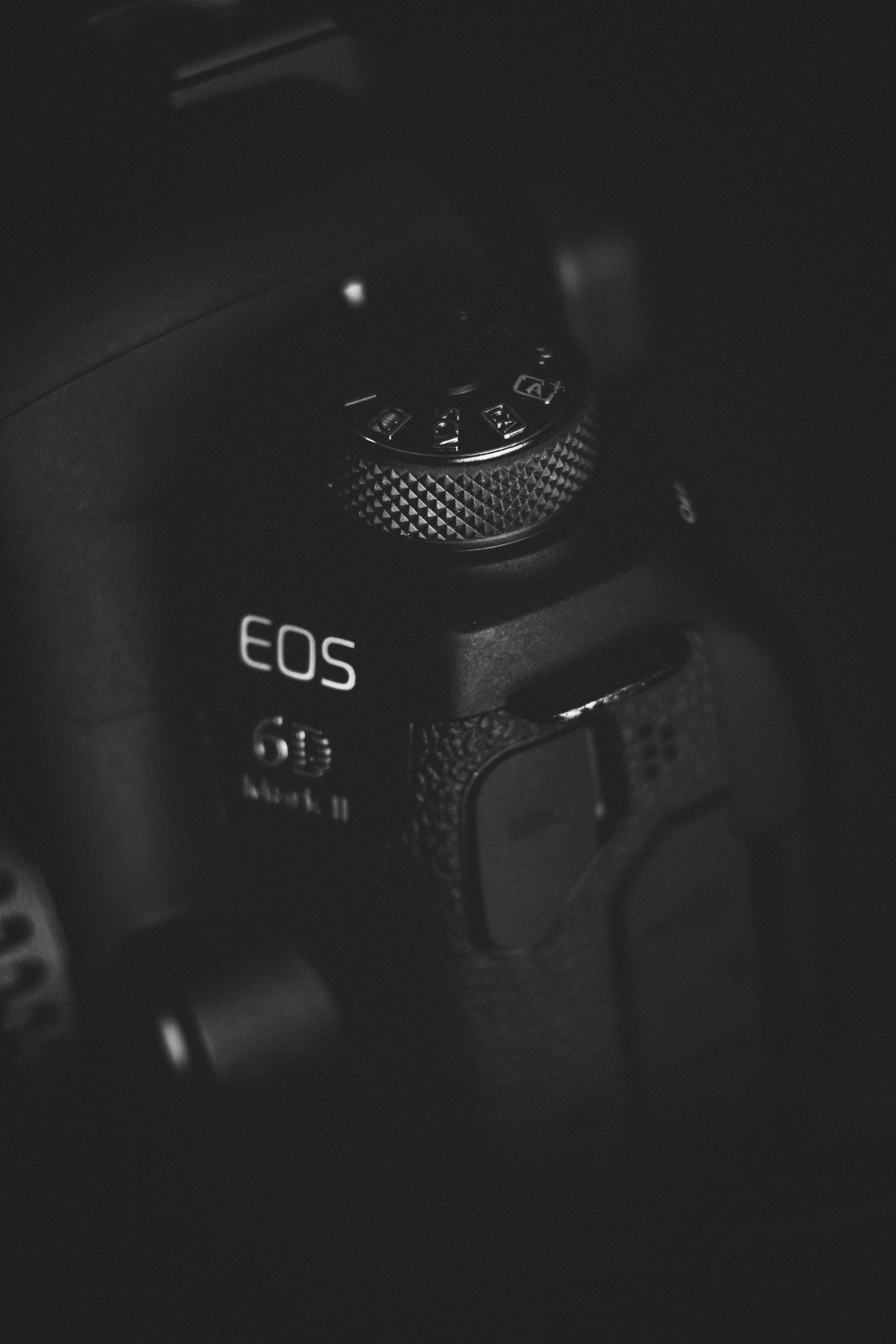 Kamera DSLR Nikon hitam dalam fotografi skala abu-abu