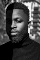 man in black turtleneck sweater