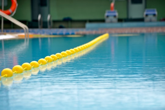 yellow inflatable ring on swimming pool in Indore India