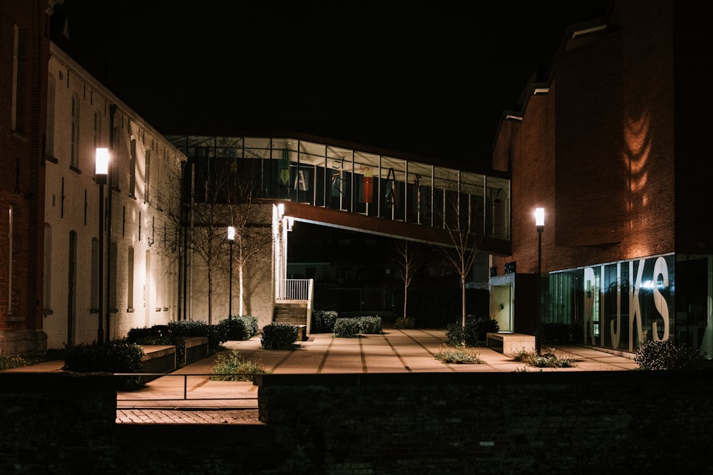 brown concrete building during nighttime