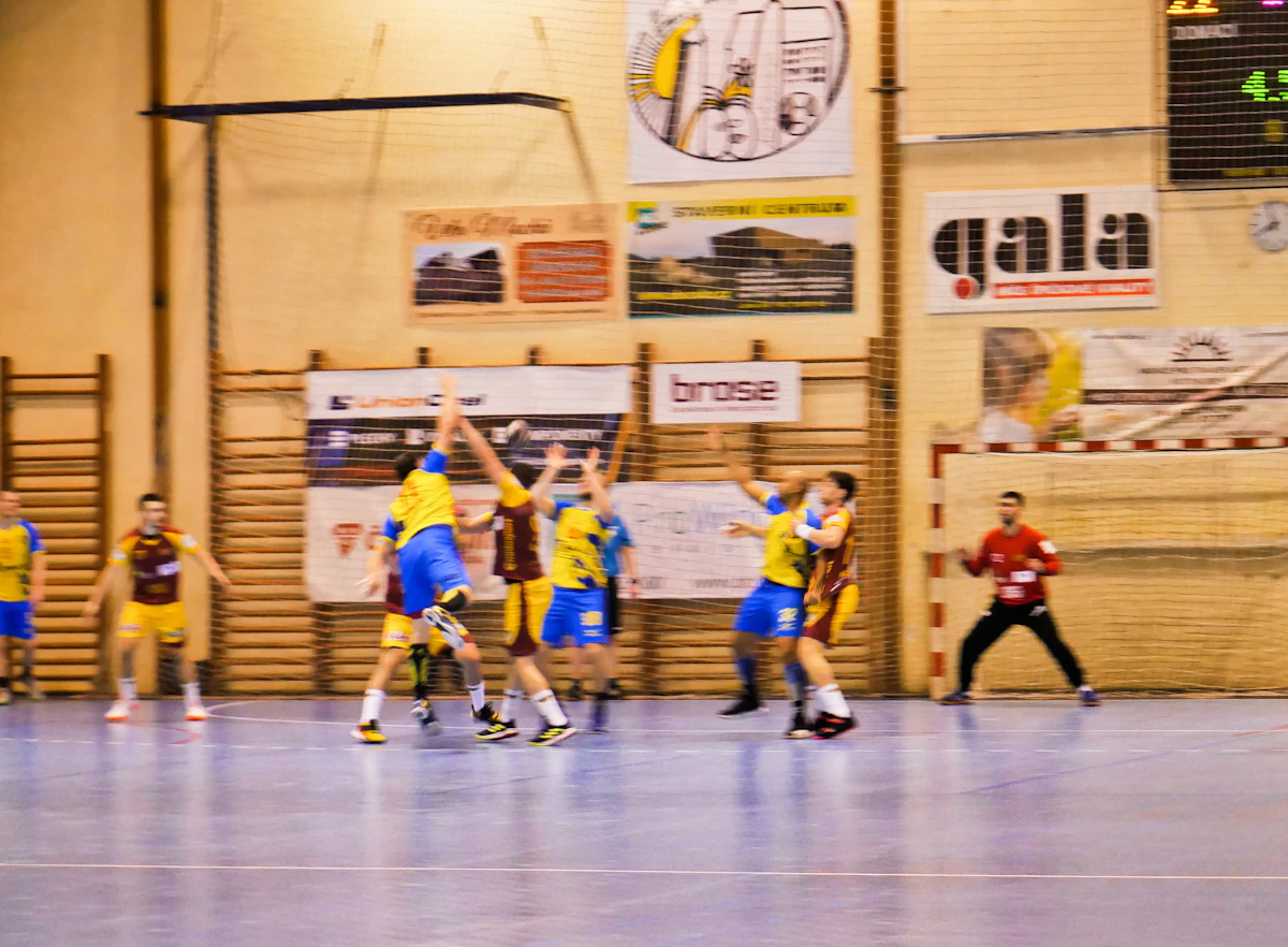Jucători de handbal — fotografie ilustrativă