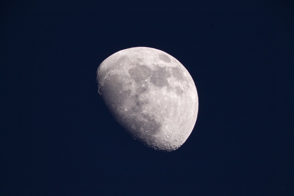 full moon in blue sky