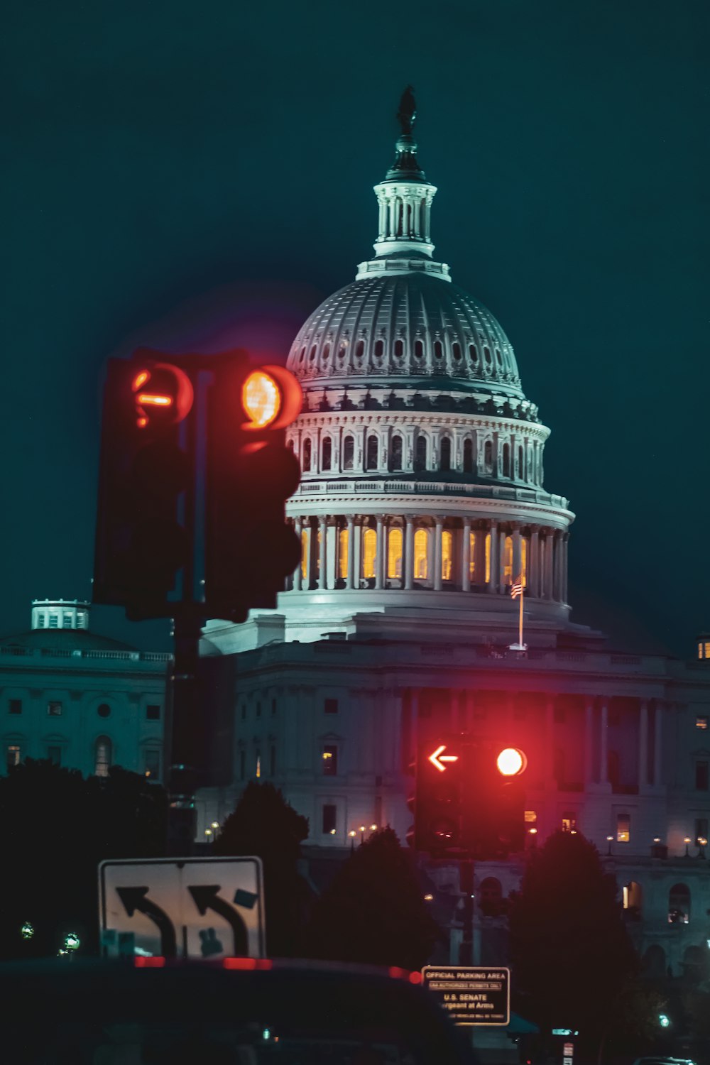 white dome building during nighttime