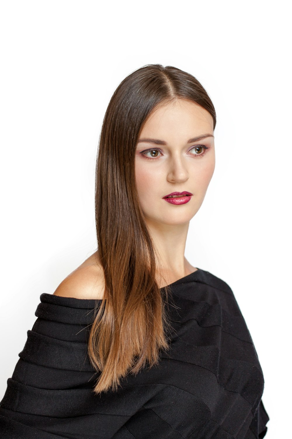 woman in black off shoulder shirt