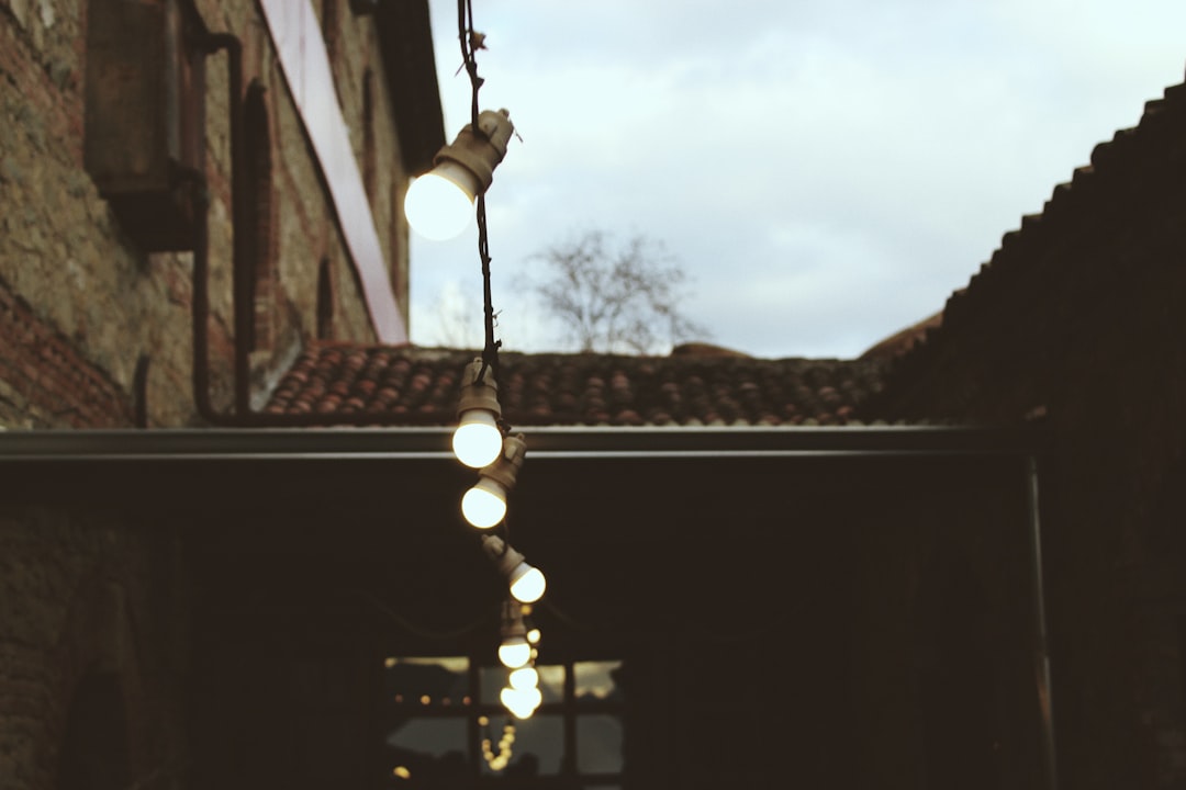 white string lights during daytime