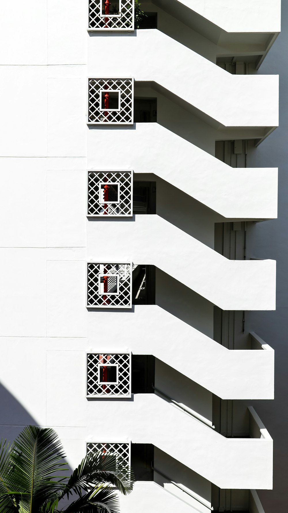 white and black concrete stairs