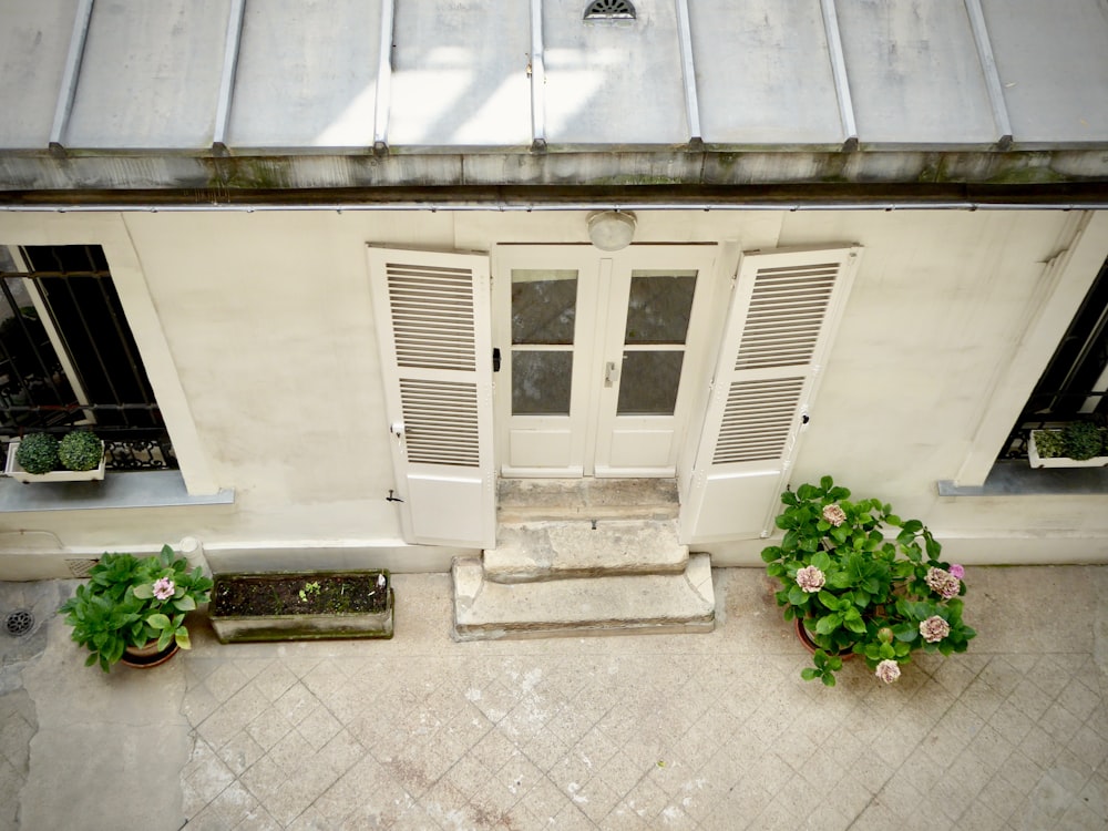 white wooden framed glass window