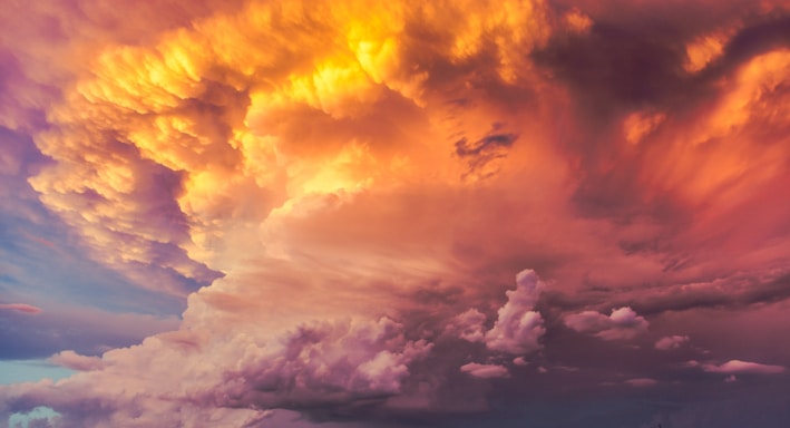 orange and gray clouds during sunset