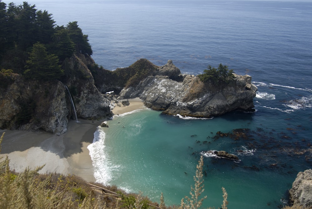 aerial view of beach during daytime