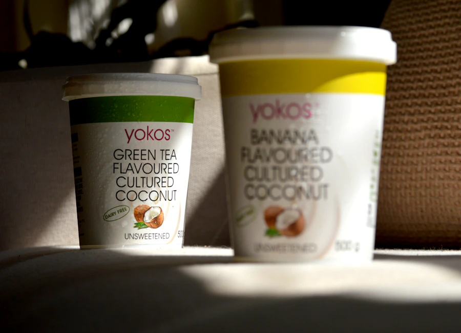 Coconut product styled with baked goods