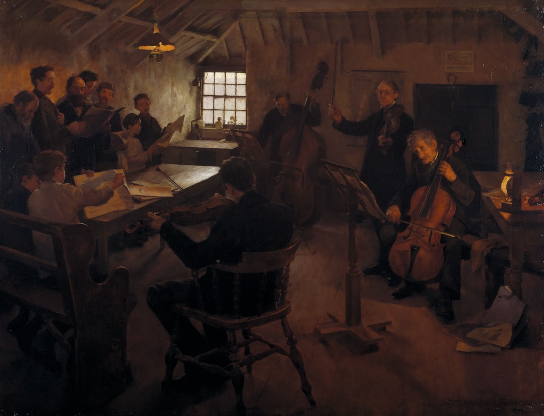 group of people playing musical instruments