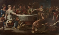 A joyful group of people enjoying a banquet.