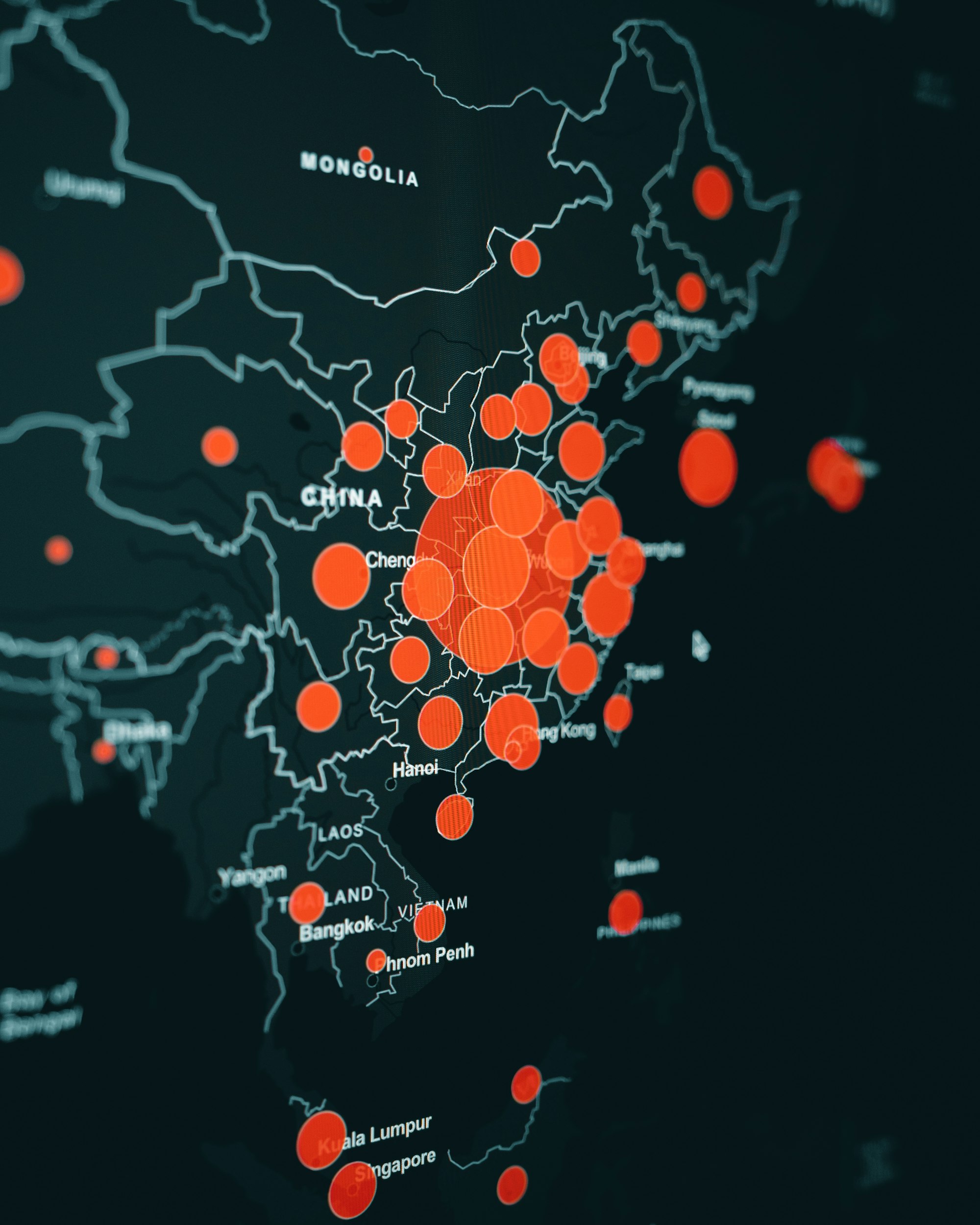 Coronavirus coverage as of 3/15/2020. Heatmap by the Center for Systems Science and Engineering (CSSE) at John Hopkins University  - https://gisanddata.maps.arcgis.com/apps/opsdashboard/index.html#/bda7594740fd40299423467b48e9ecf6 

(IG: @clay.banks)