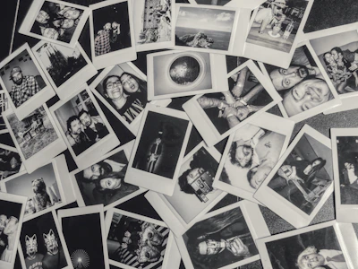 A vibrant collage of shared photos from different users, showcasing moments and memories.