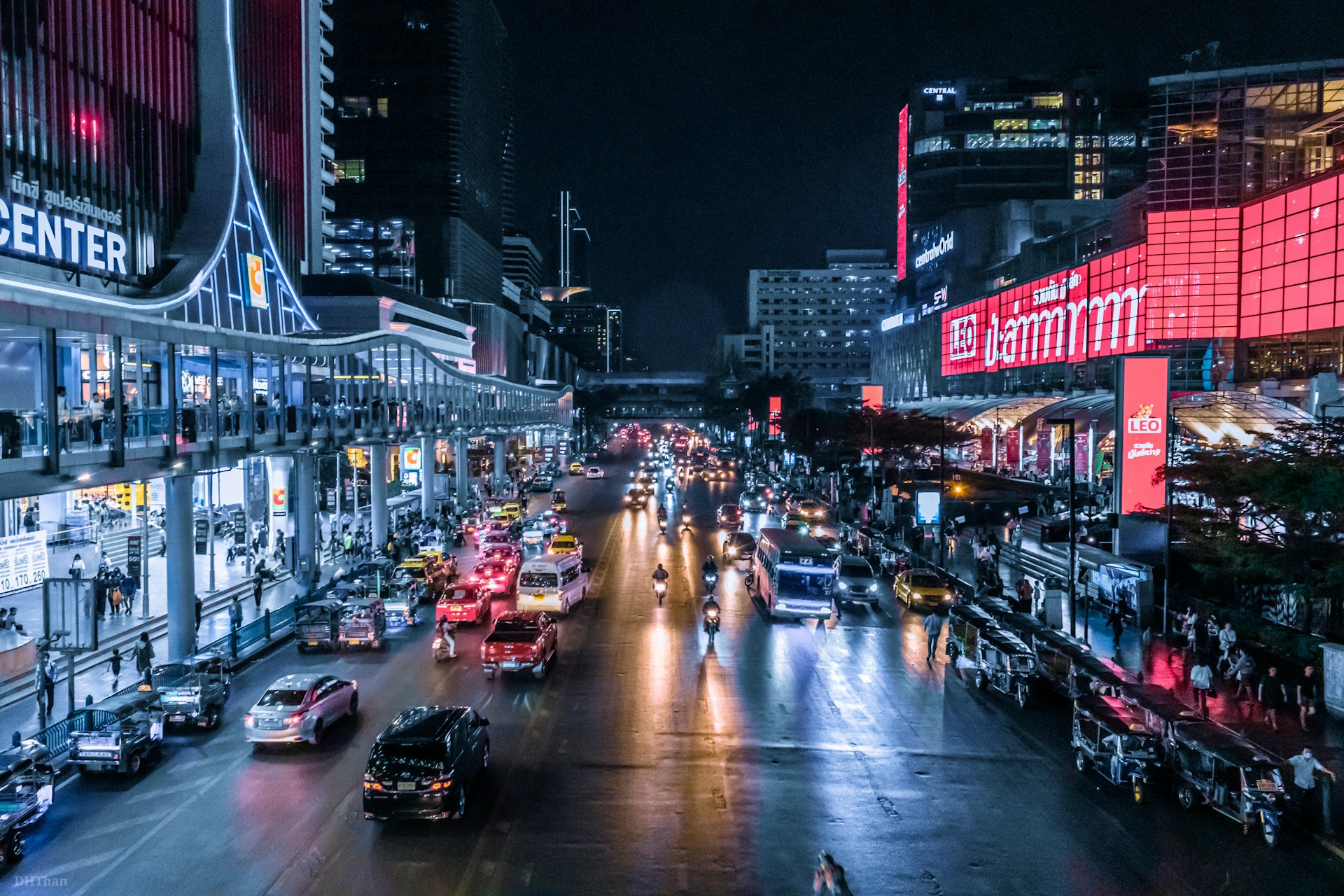 cars on road during night time