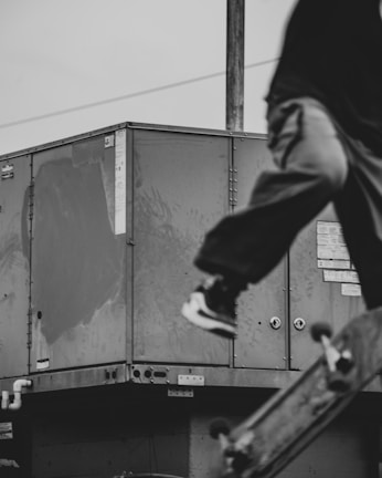 Dynamic black and white sports action photo capturing intense motion.