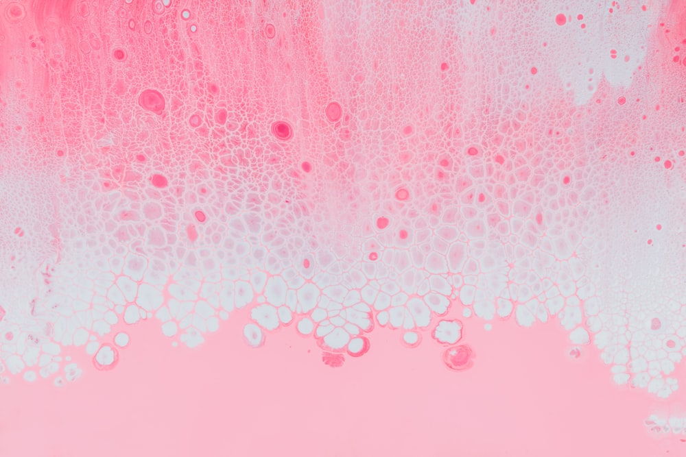 pink and white abstract painting